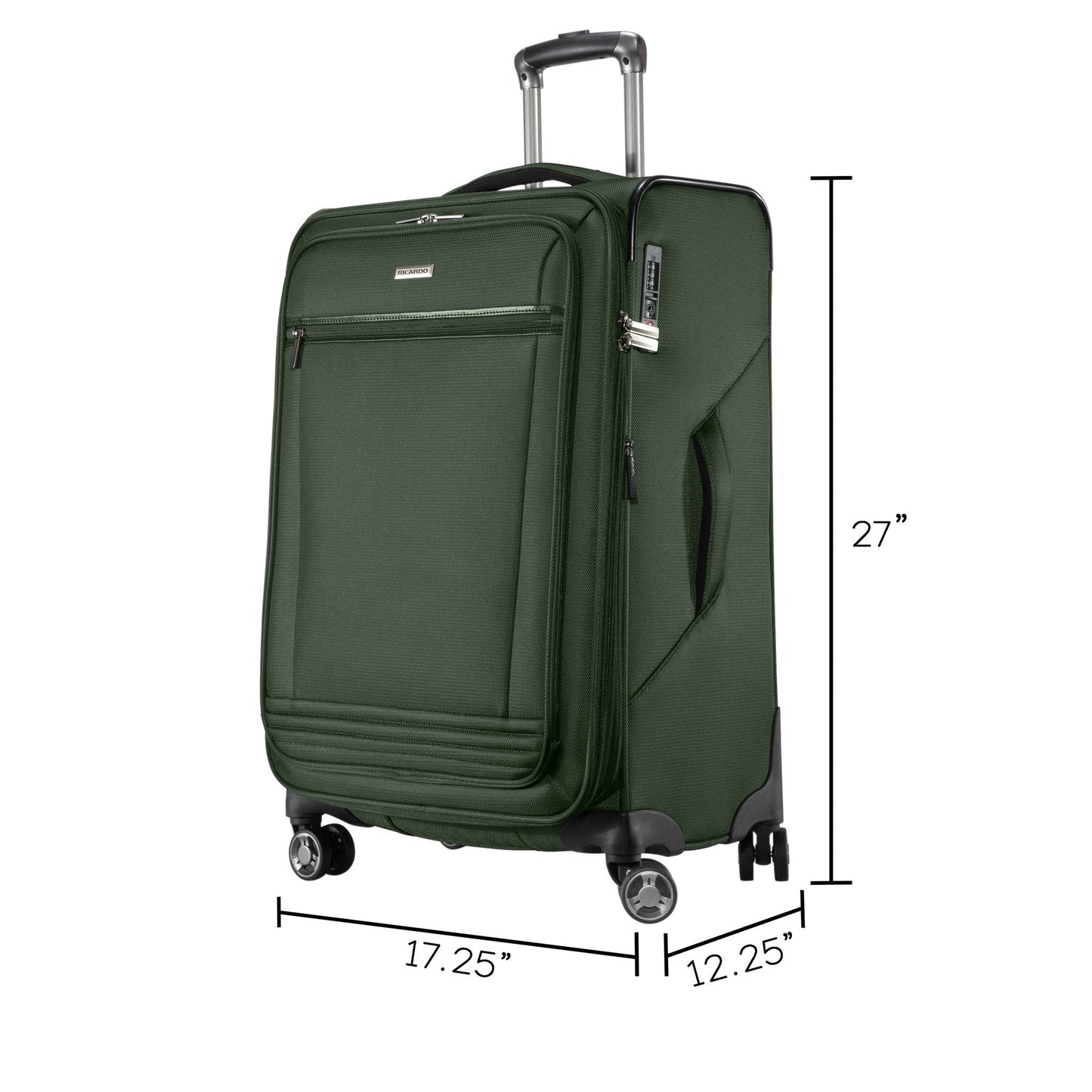 Ricardo Beverly Hills Avalon Softside Medium Check-In Expandable Spinner - Juniper Green