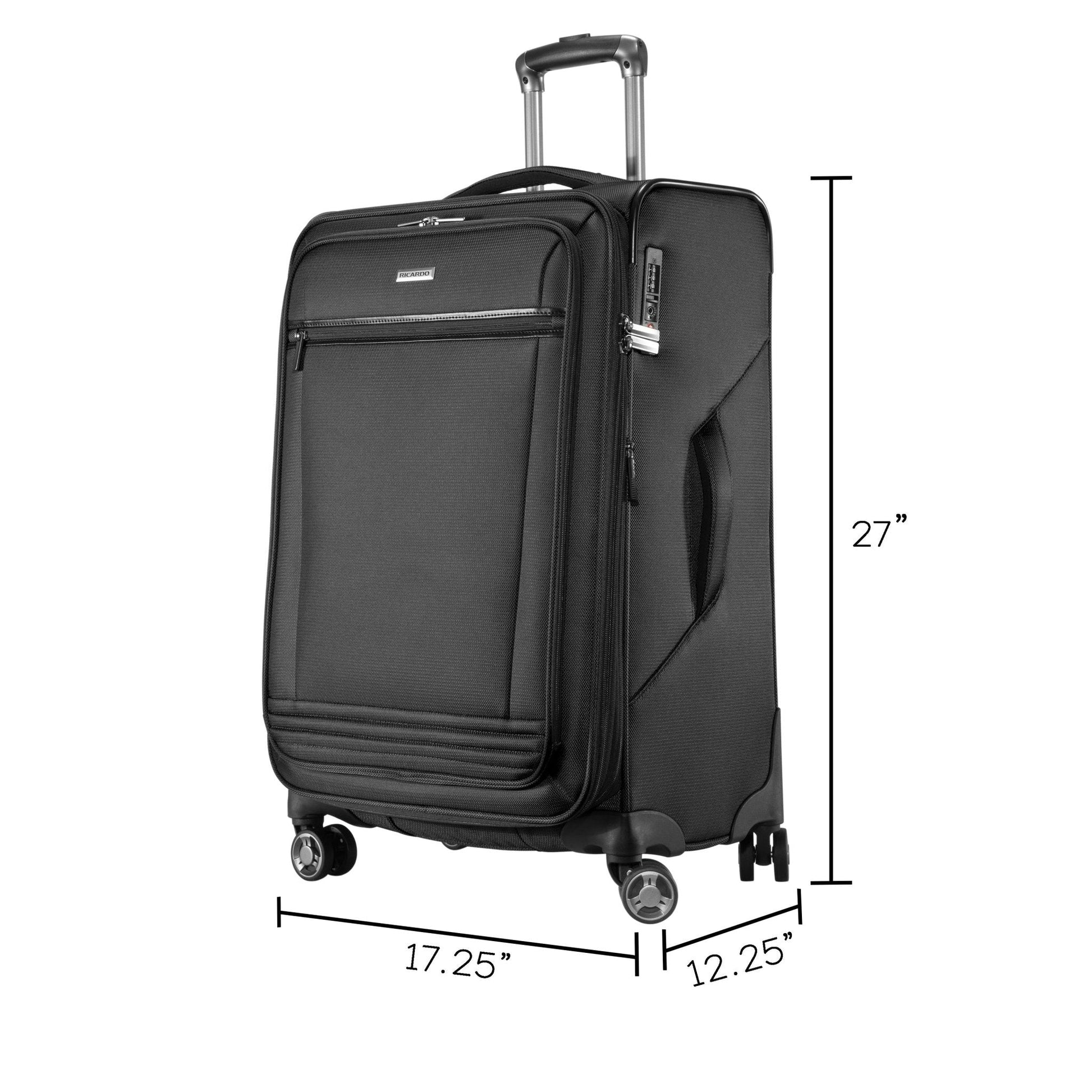 Ricardo Beverly Hills Avalon Softside Medium Check-In Expandable Spinner - Black