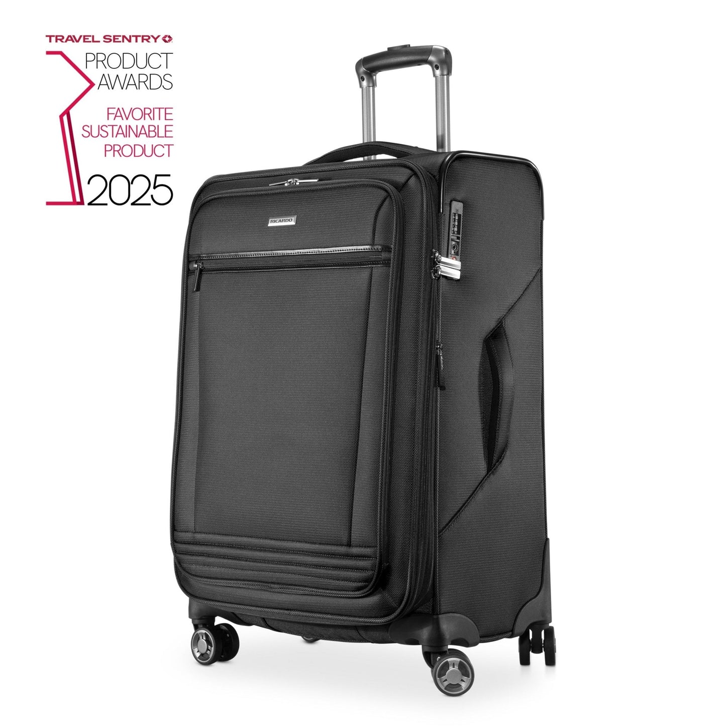 Ricardo Beverly Hills Avalon Softside Medium Check-In Expandable Spinner - Black
