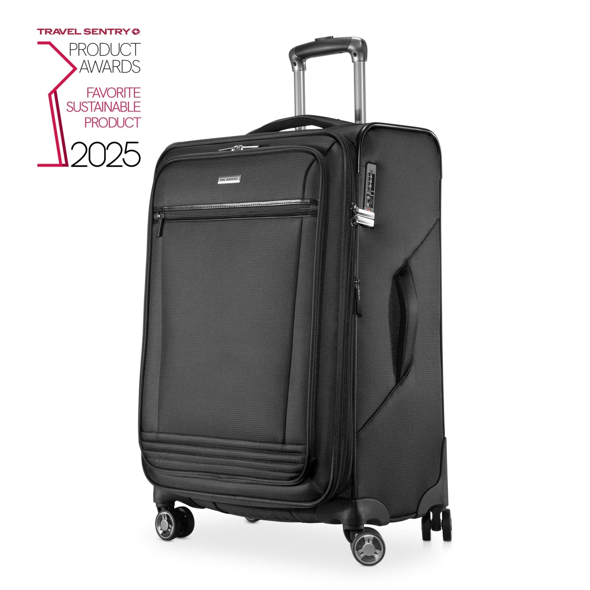 Ricardo Beverly Hills Avalon Softside Medium Check-In Expandable Spinner - Black
