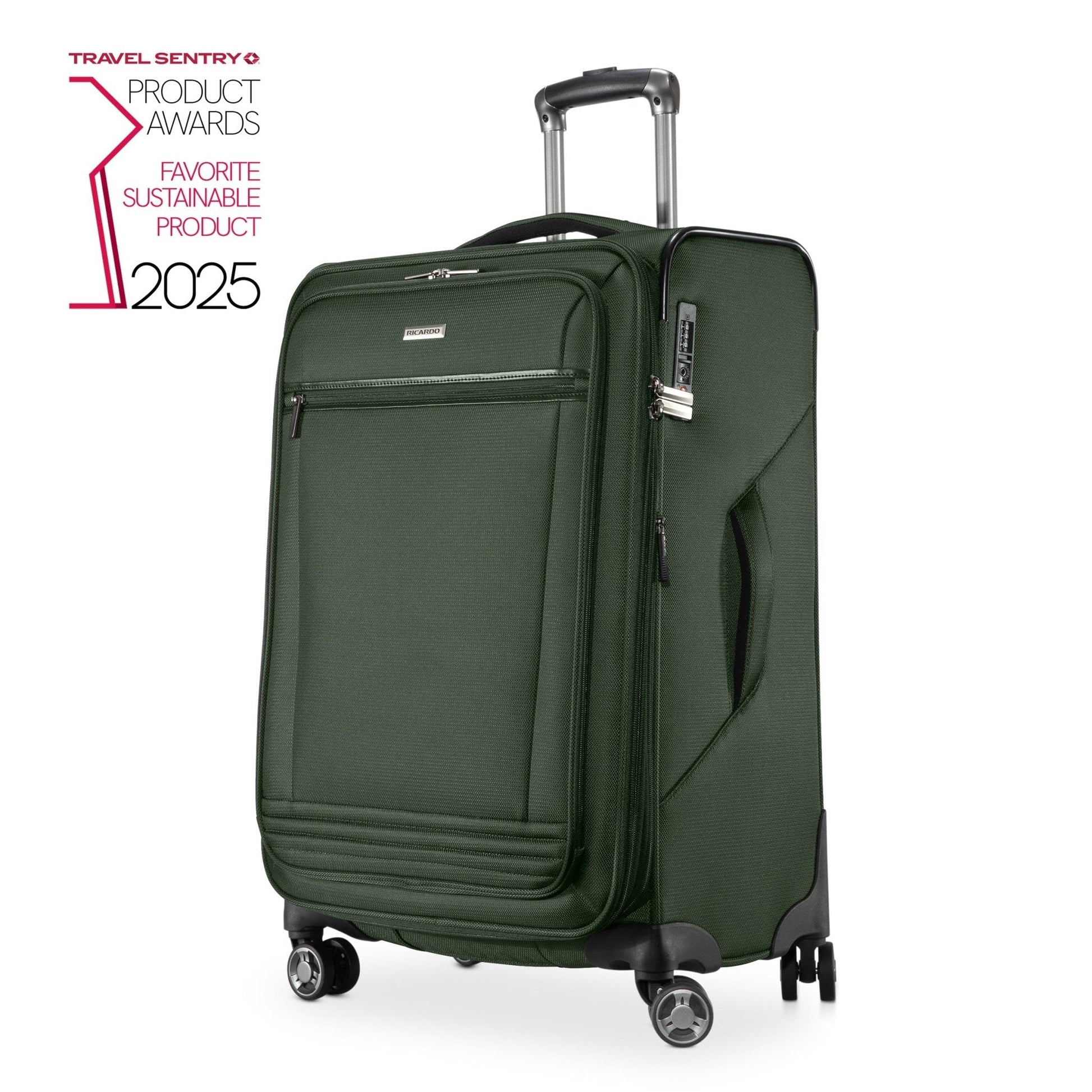 Ricardo Beverly Hills Avalon Softside Medium Check-In Expandable Spinner - Juniper Green