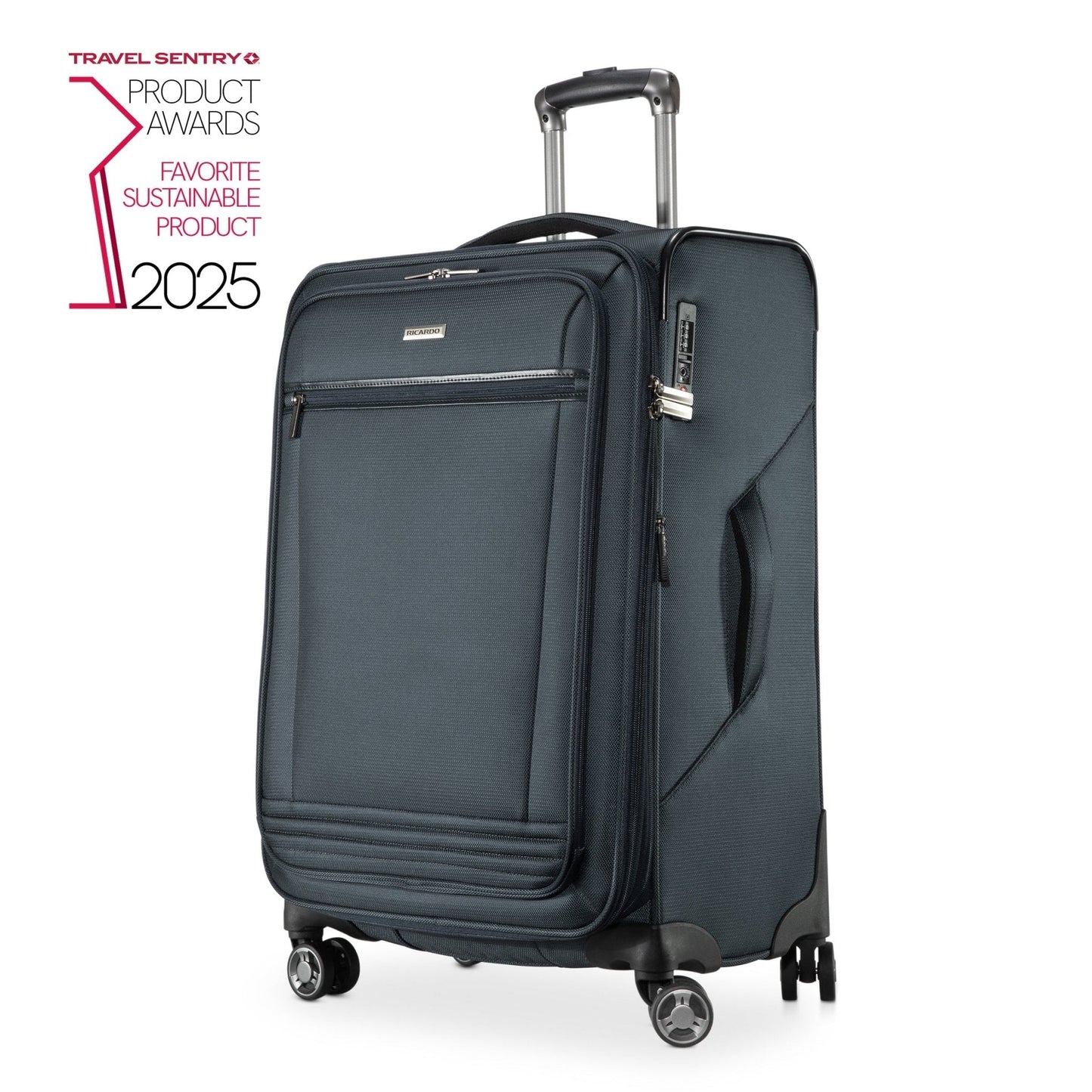 Ricardo Beverly Hills Avalon Softside Medium Check-In Expandable Spinner - Storm Blue