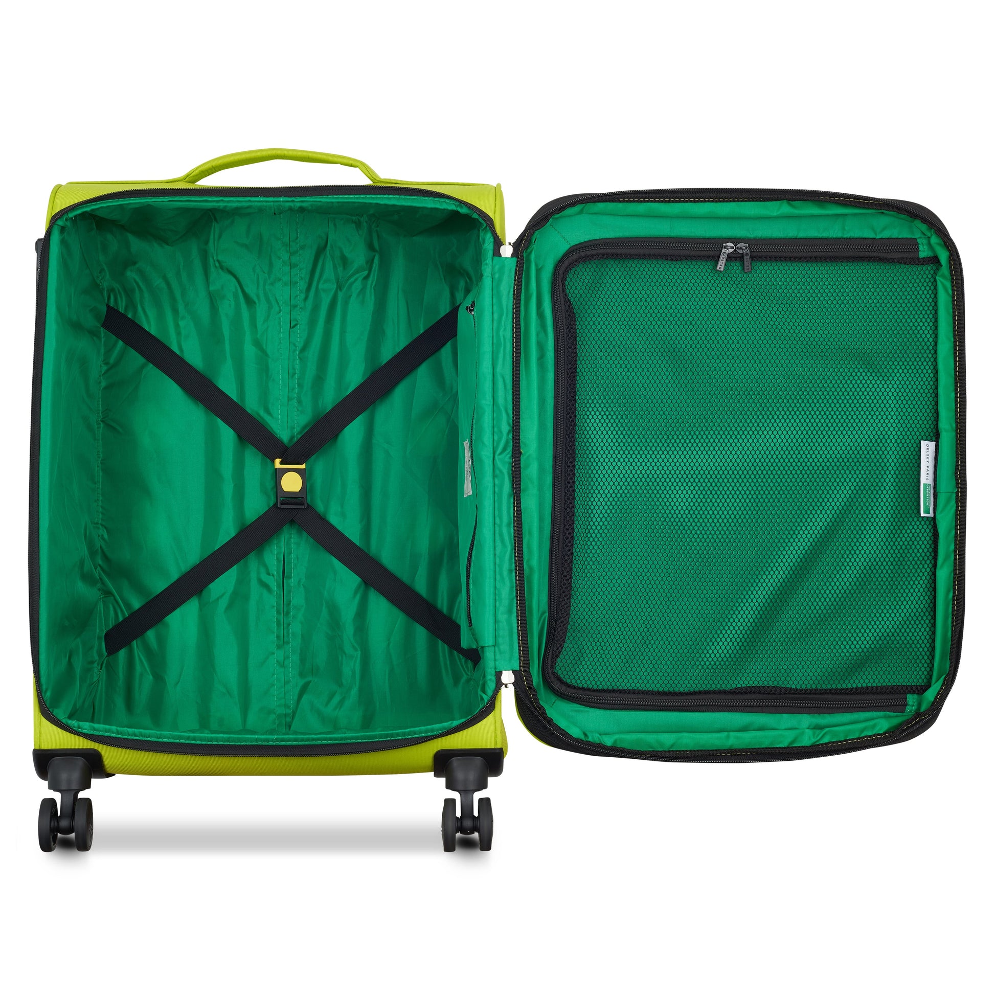 Delsey COLOR BLOCK - M Expandable (66cm) - Lime