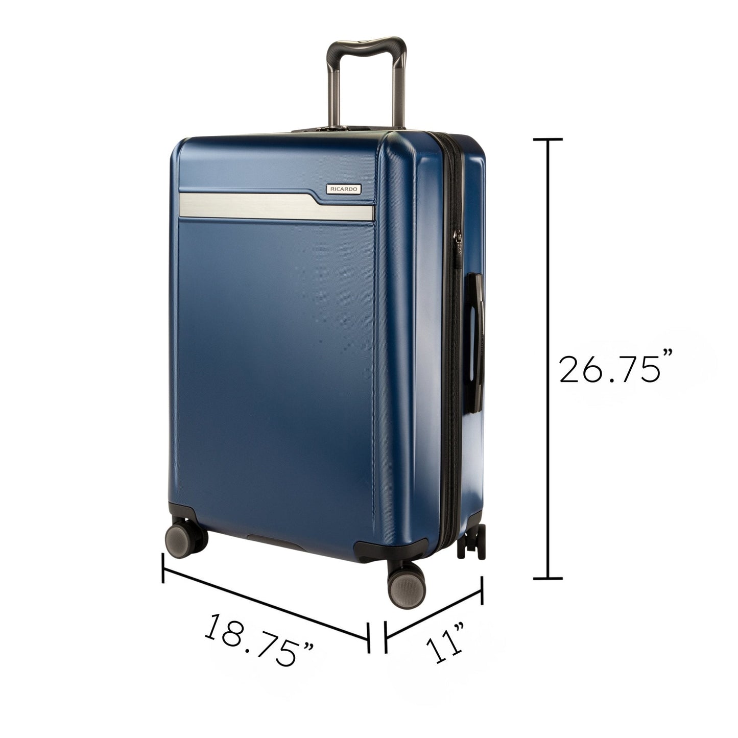 Ricardo Beverly Hills Brentwood Hardside Medium Check-In Expandable Spinner - Ocean Blue