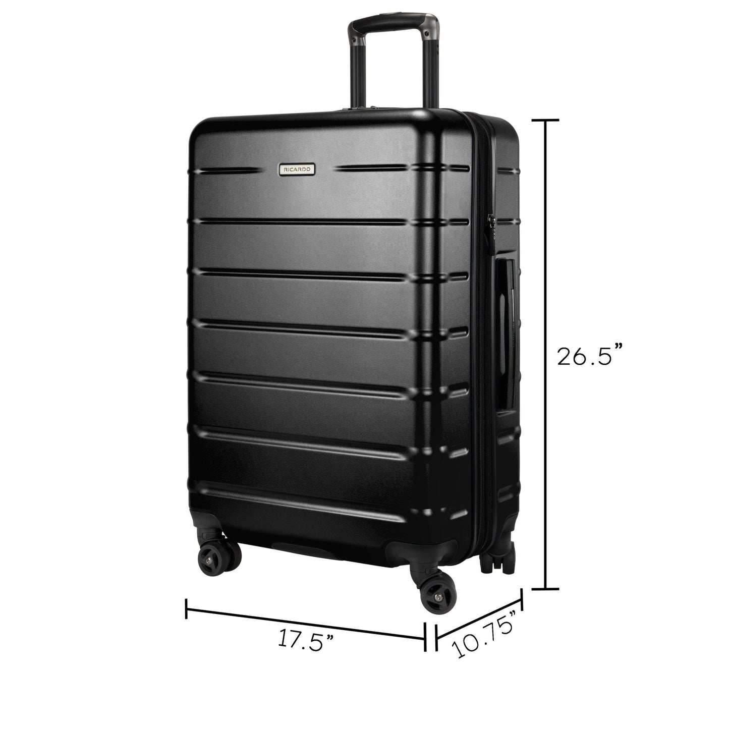 Ricardo Beverly Hills Cambria Hardside Medium Check-In Expandable Spinner - Black Pearl
