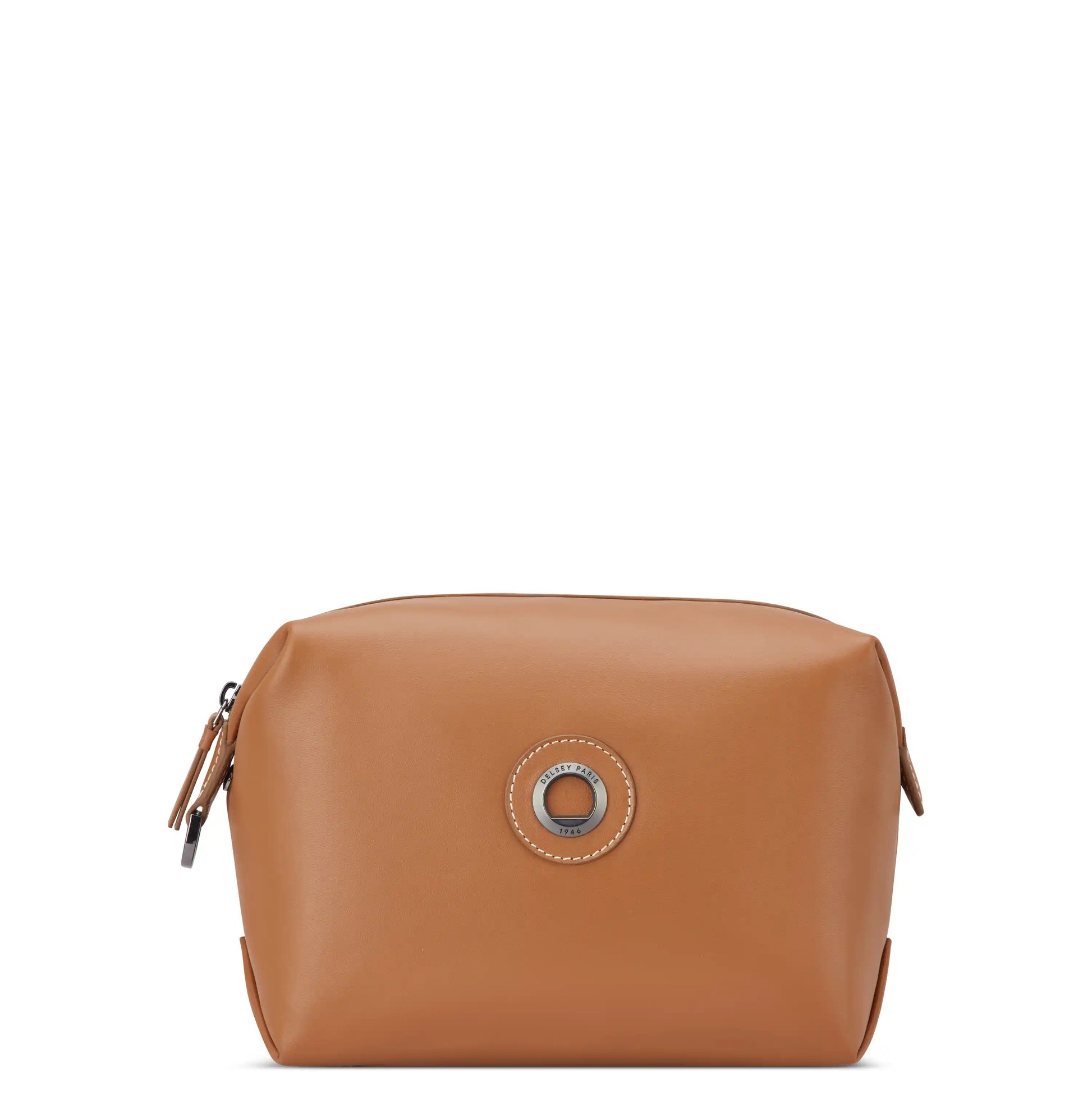 Delsey Chatelet Air 2.0 - Leather Toiletry Bag - Cognac
