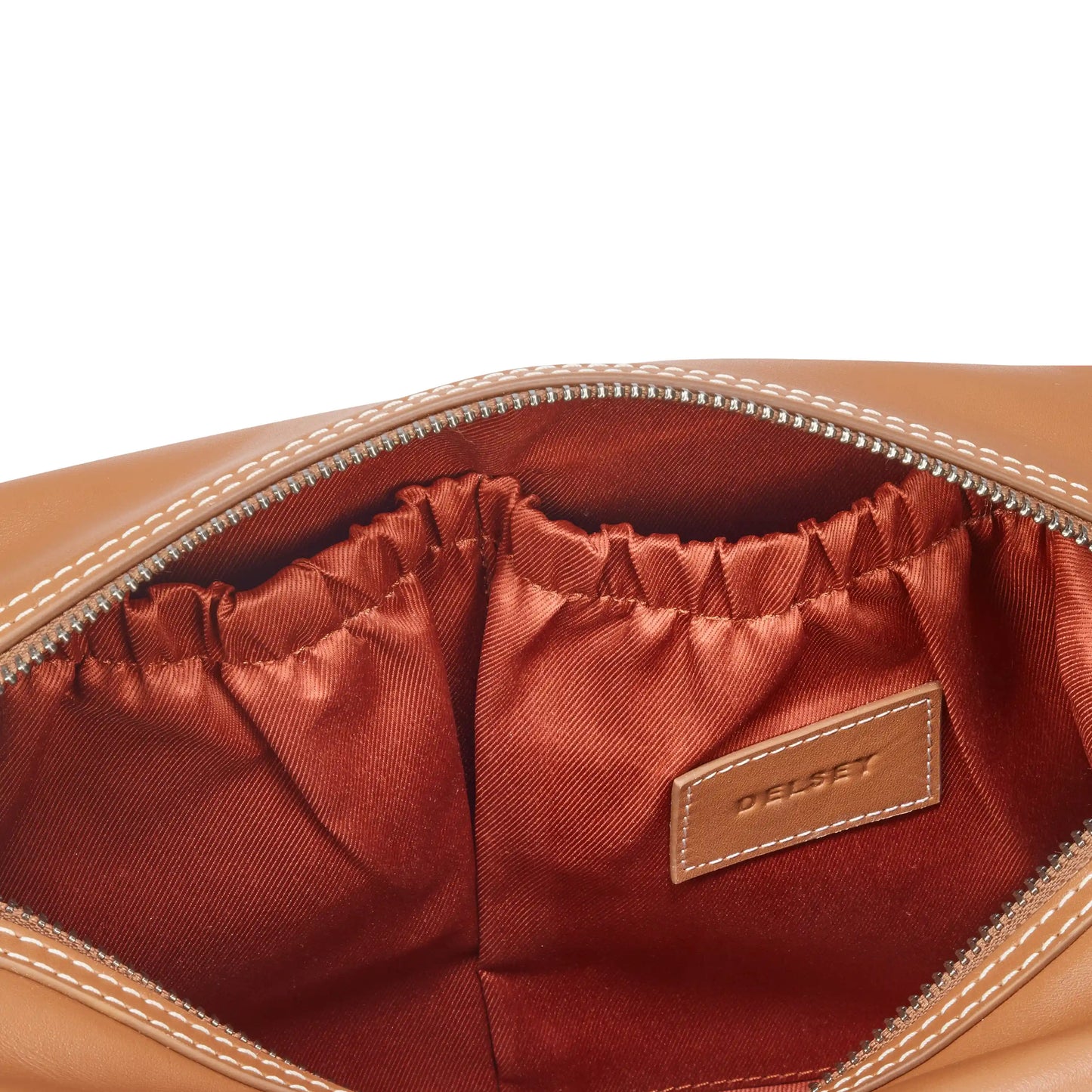 Delsey Chatelet Air 2.0 - Leather Toiletry Bag - Cognac
