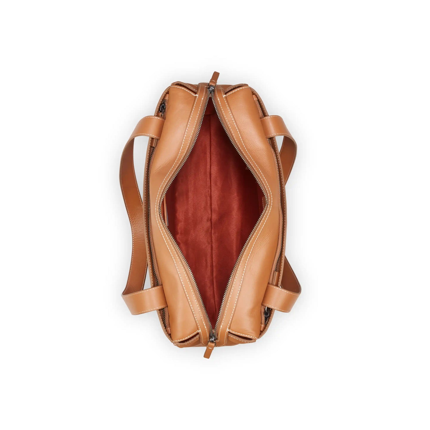 Delsey Chatelet Air 2.0 - Leather Shoulder Bag - Cognac