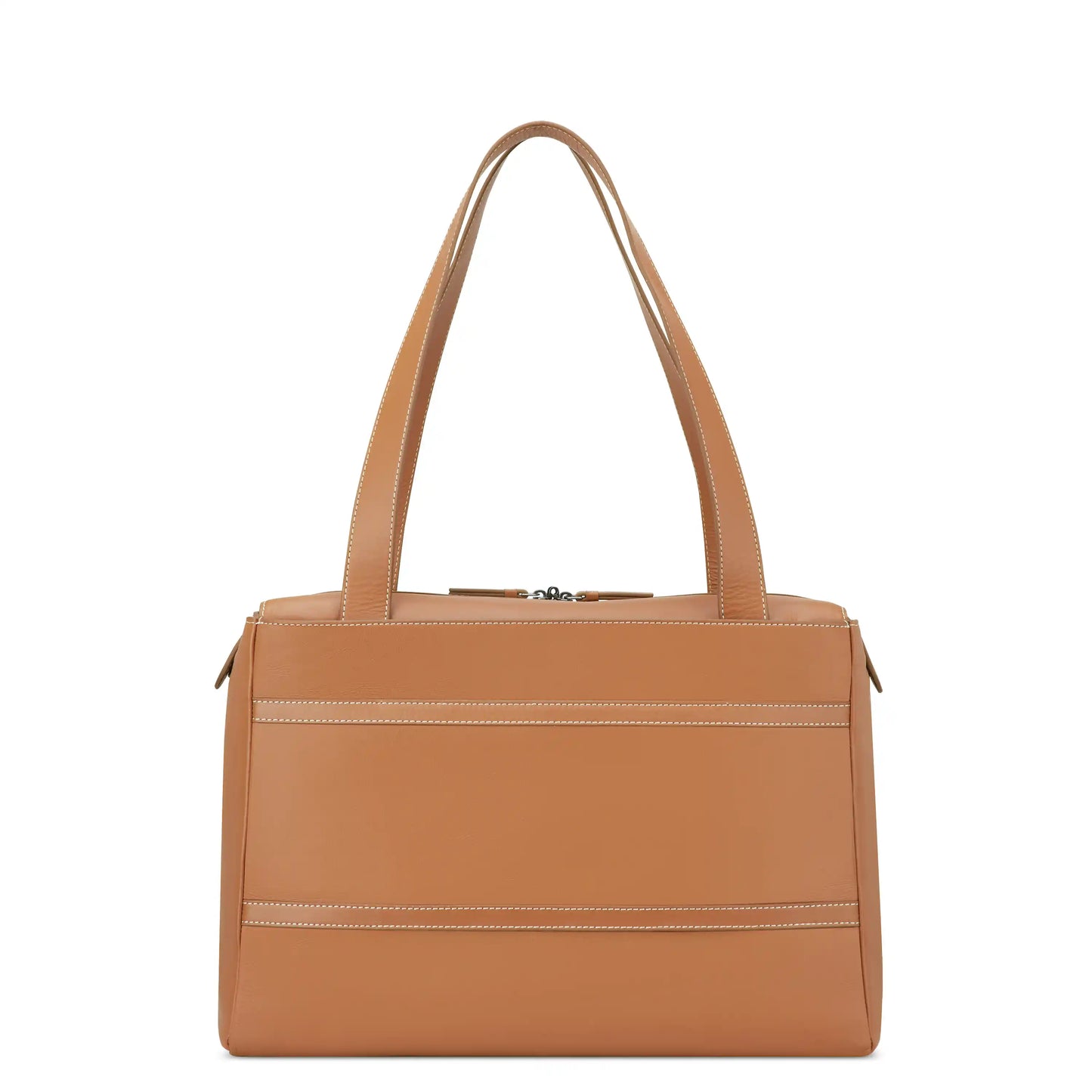 Delsey Chatelet Air 2.0 - Leather Shoulder Bag - Cognac