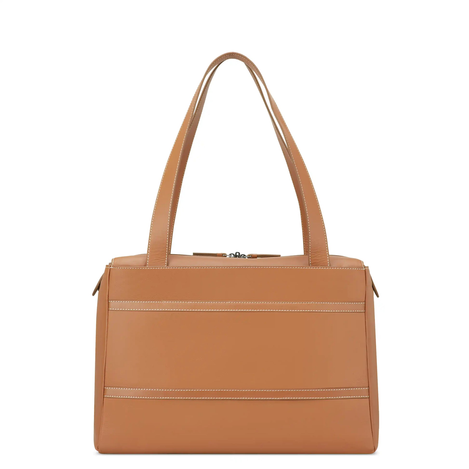 Delsey Chatelet Air 2.0 - Leather Shoulder Bag - Cognac