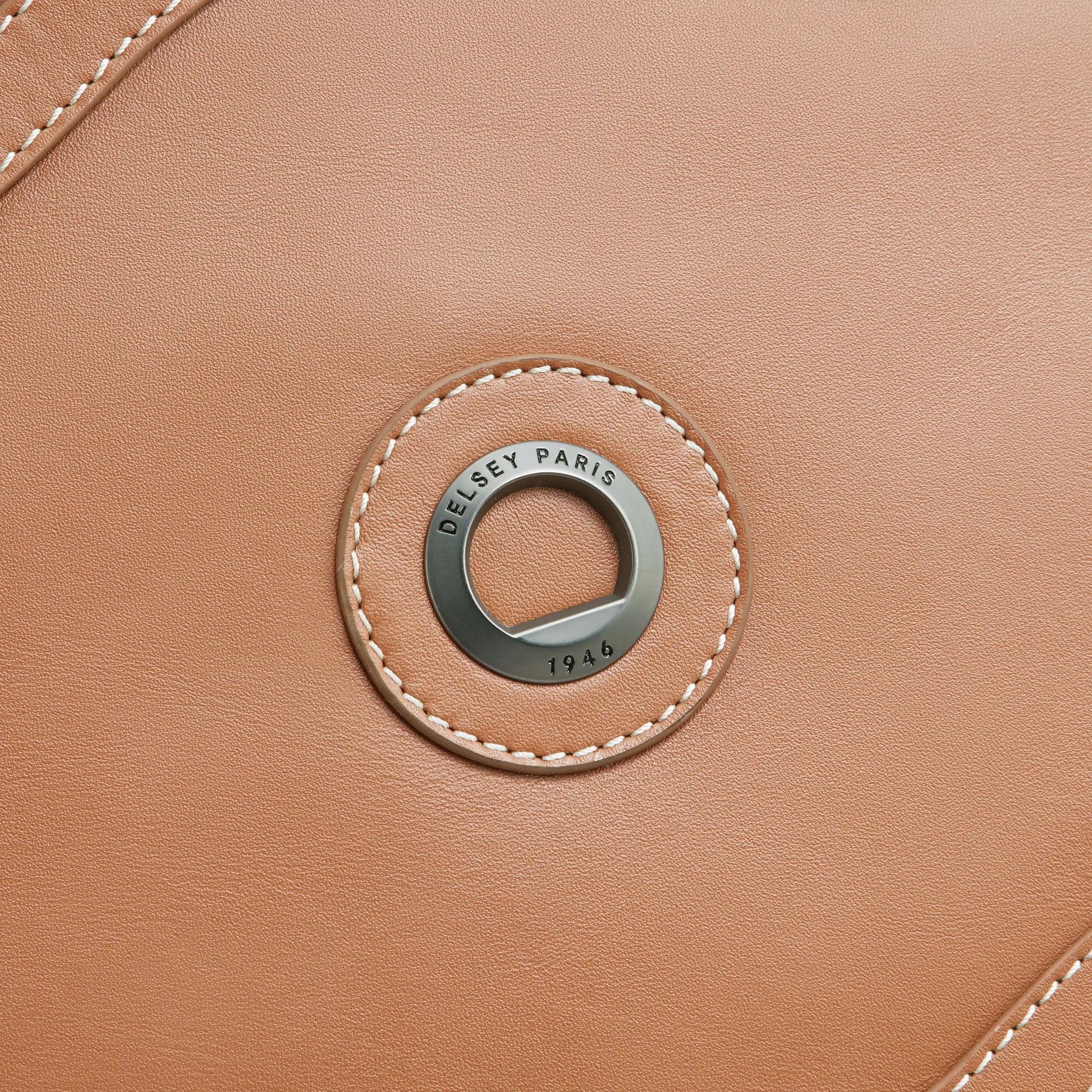 Delsey Chatelet Air 2.0 - Leather Shoulder Bag - Cognac