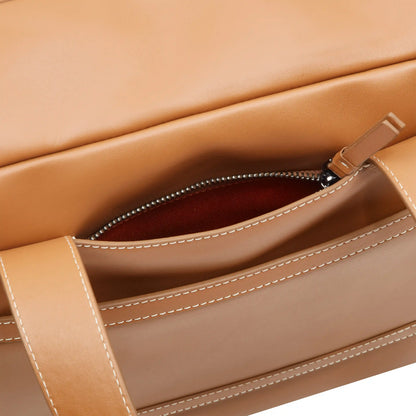 Delsey Chatelet Air 2.0 - Leather Weekender Bag - Cognac