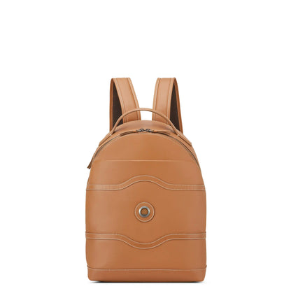 Delsey Chatelet Air 2.0 - Leather Backpack - Cognac
