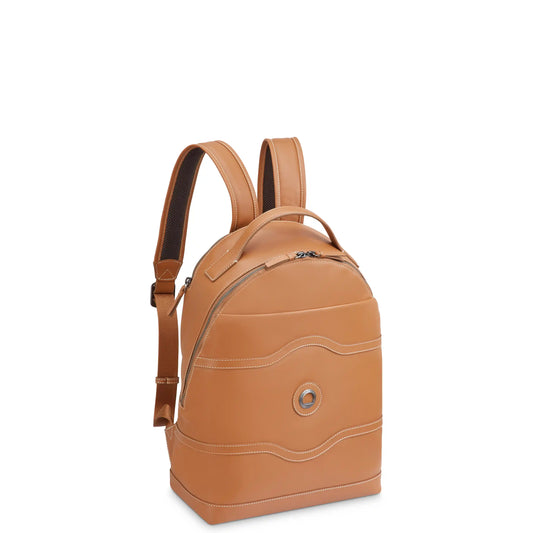 Delsey Chatelet Air 2.0 - Leather Backpack - Cognac