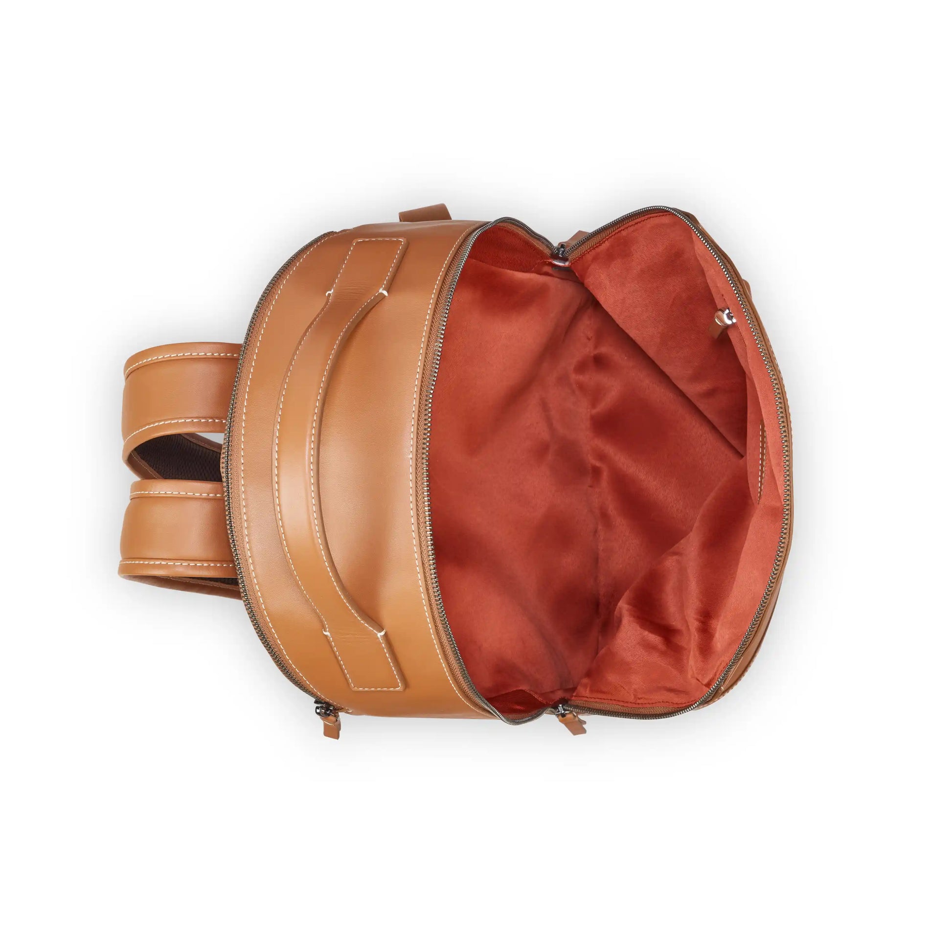 Delsey Chatelet Air 2.0 - Leather Backpack - Cognac