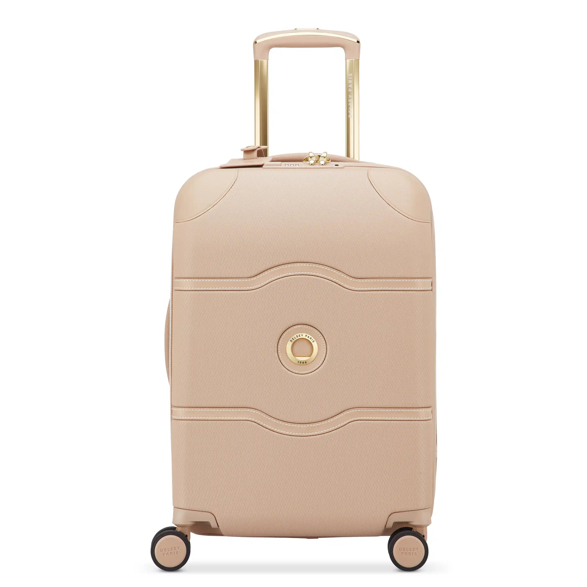 Delsey 80th Anniversary Chatelet Air 2.0 - Carry-On Plus Expandable Spinner - Limited Edition Beige Rose
