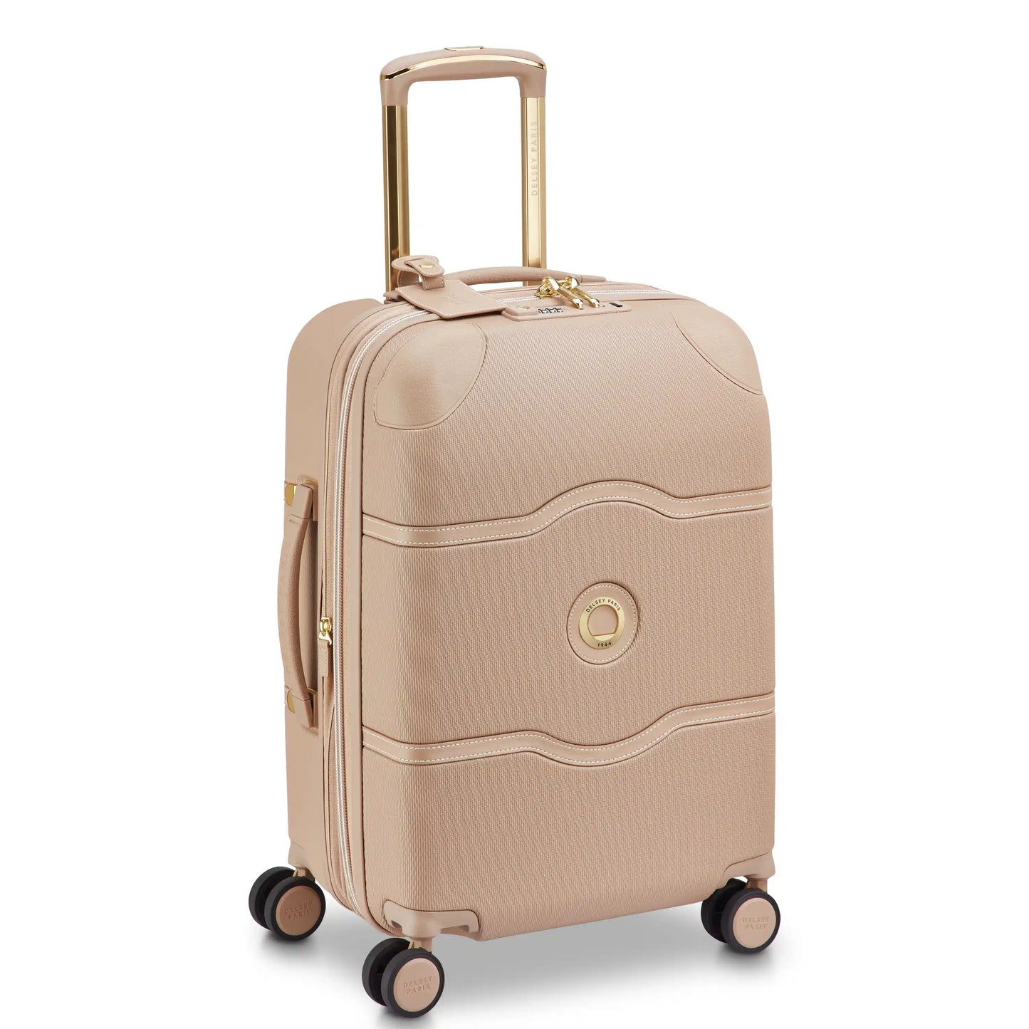 Delsey 80th Anniversary Chatelet Air 2.0 - Carry-On Plus Expandable Spinner - Limited Edition Beige Rose