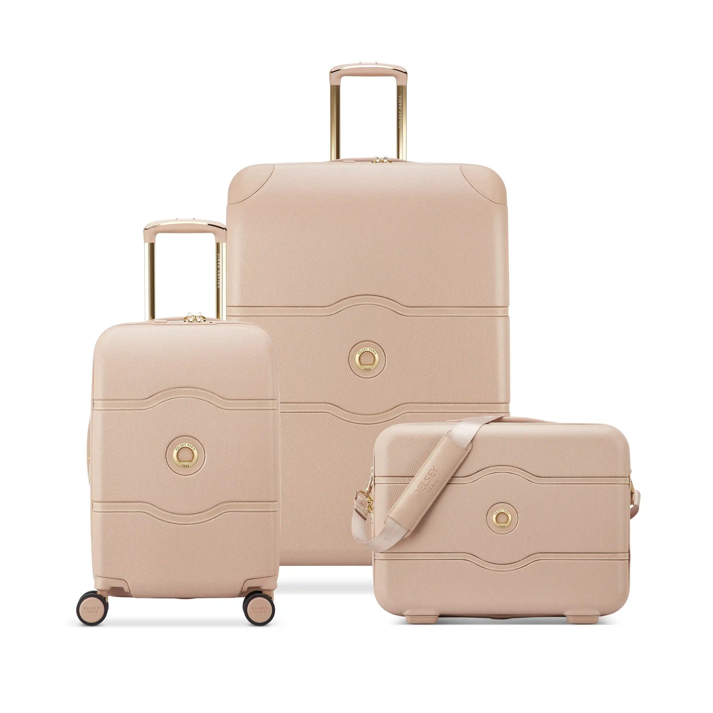 Delsey 80th Anniversary Chatelet Air 2.0 - Large Expandable Spinner - Limited Edition Beige Rose