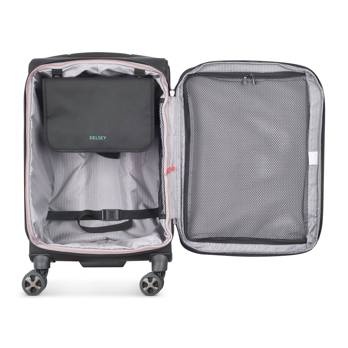 Delsey Helium DLX - Carry-On Plus Expandable Spinner - Black
