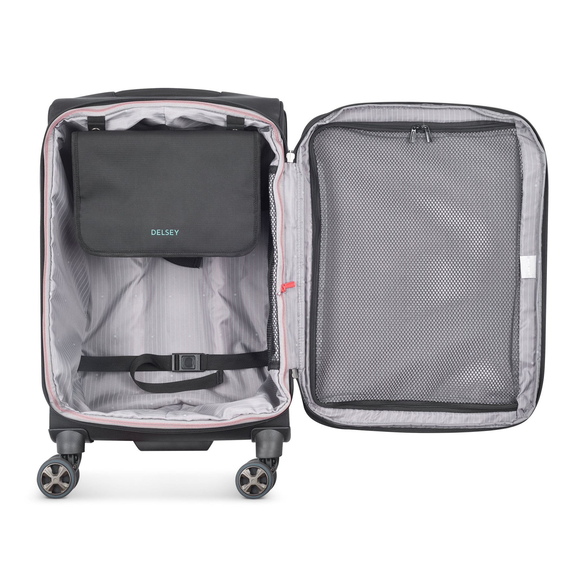 Delsey Helium DLX - Carry-On Plus Expandable Spinner - Black