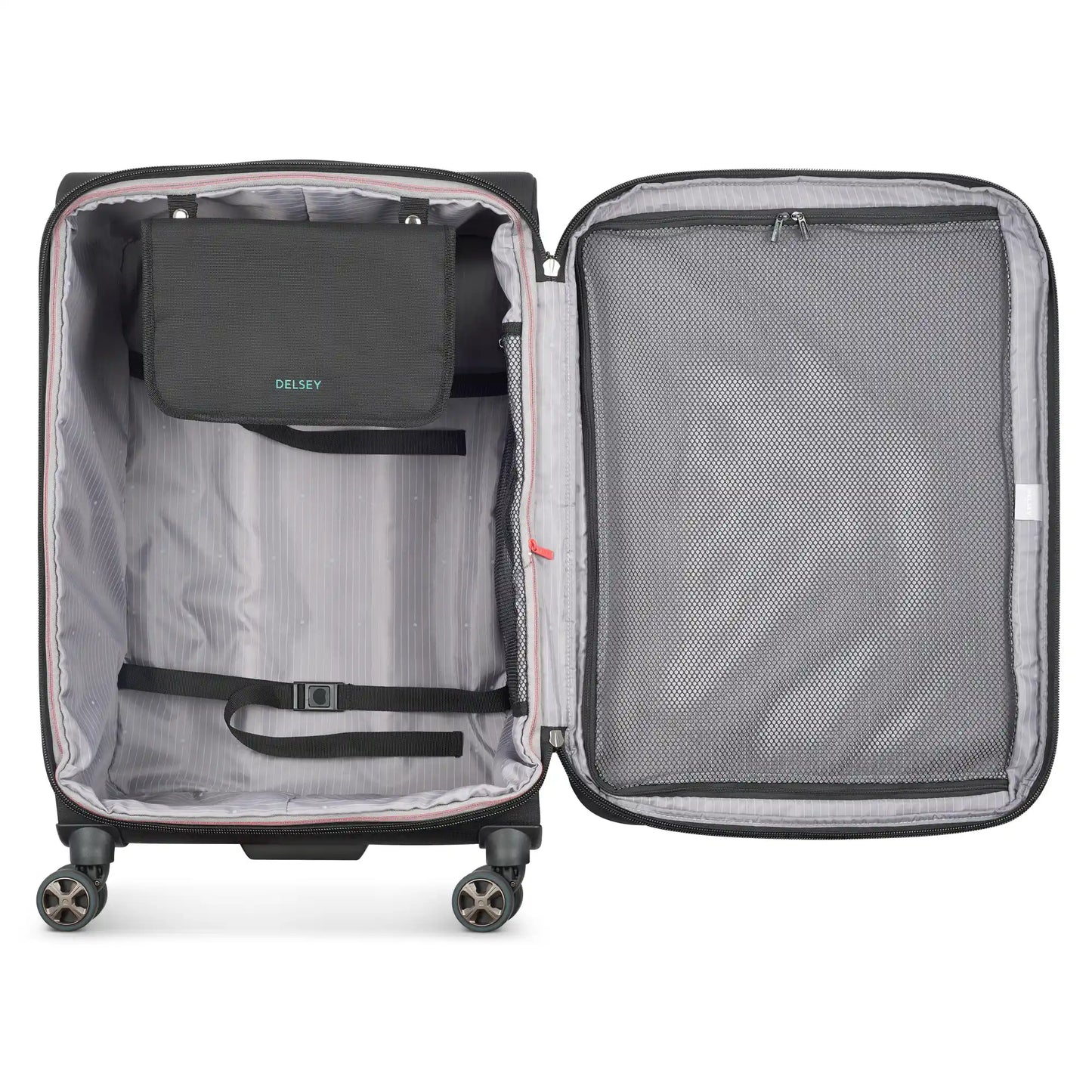 Delsey Helium DLX - Medium Expandable Spinner - Black