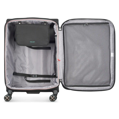 Delsey Helium DLX - Medium Expandable Spinner - Black