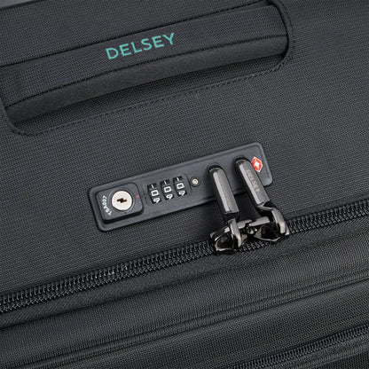 Delsey Helium DLX - Medium Expandable Spinner - Black