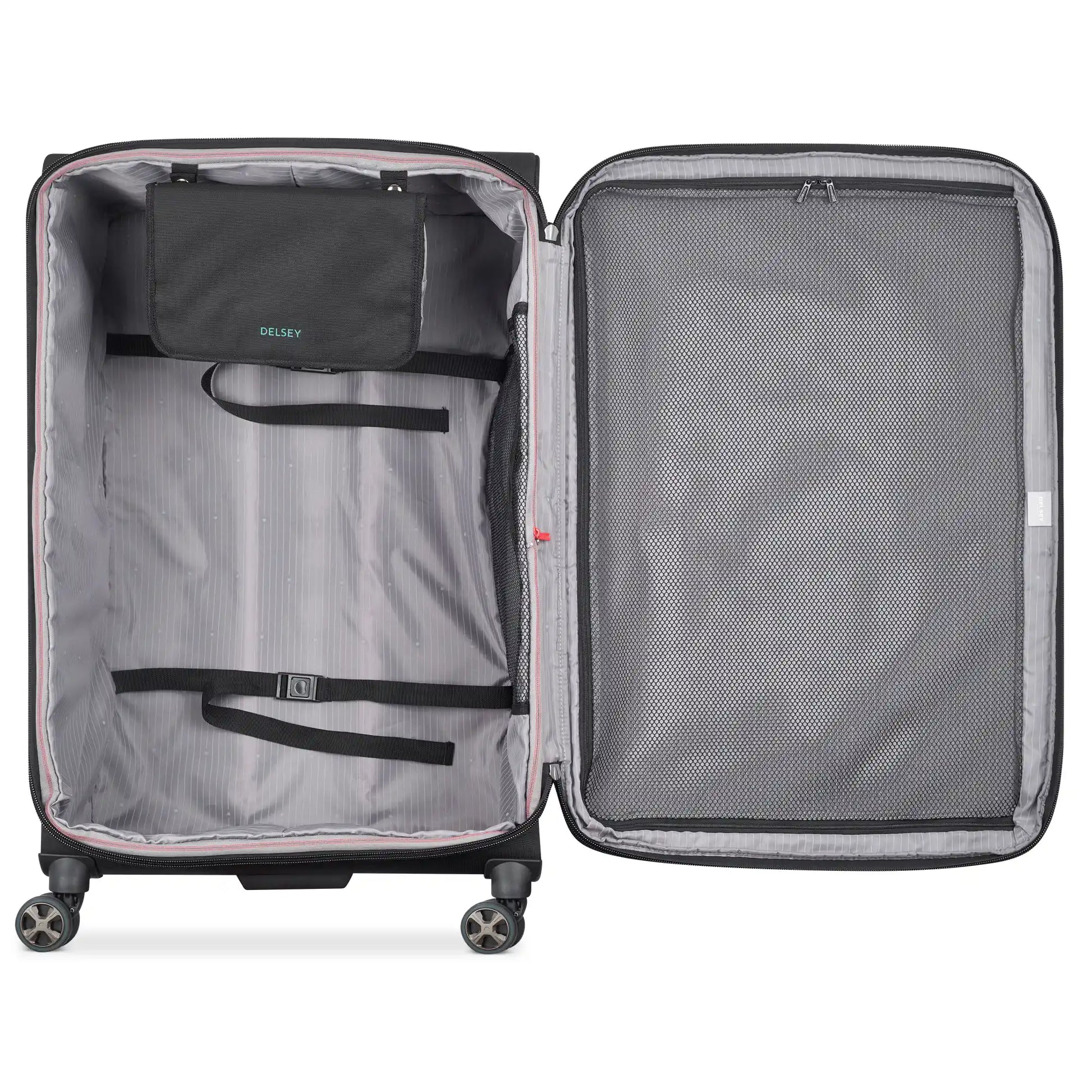 Delsey Helium DLX - Large Expandable Spinner - Black