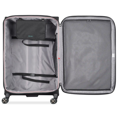 Delsey Helium DLX - Large Expandable Spinner - Black