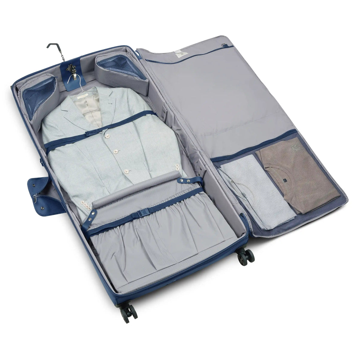 Delsey Helium DLX - Large Rolling Garment Bag - Navy