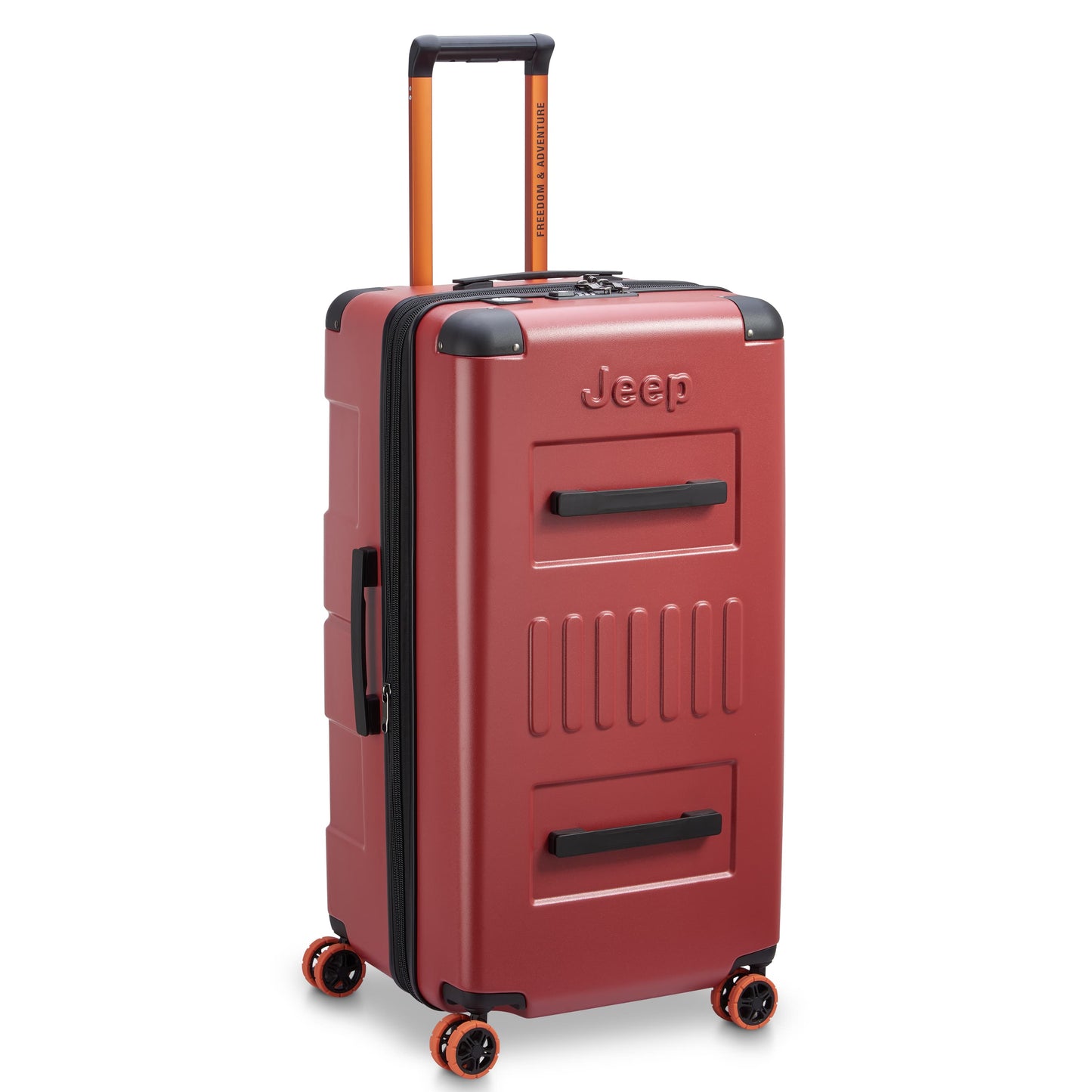 Delsey Jeep JH002B - Large Expandable Spinner Trunk - Chili Pepper Red