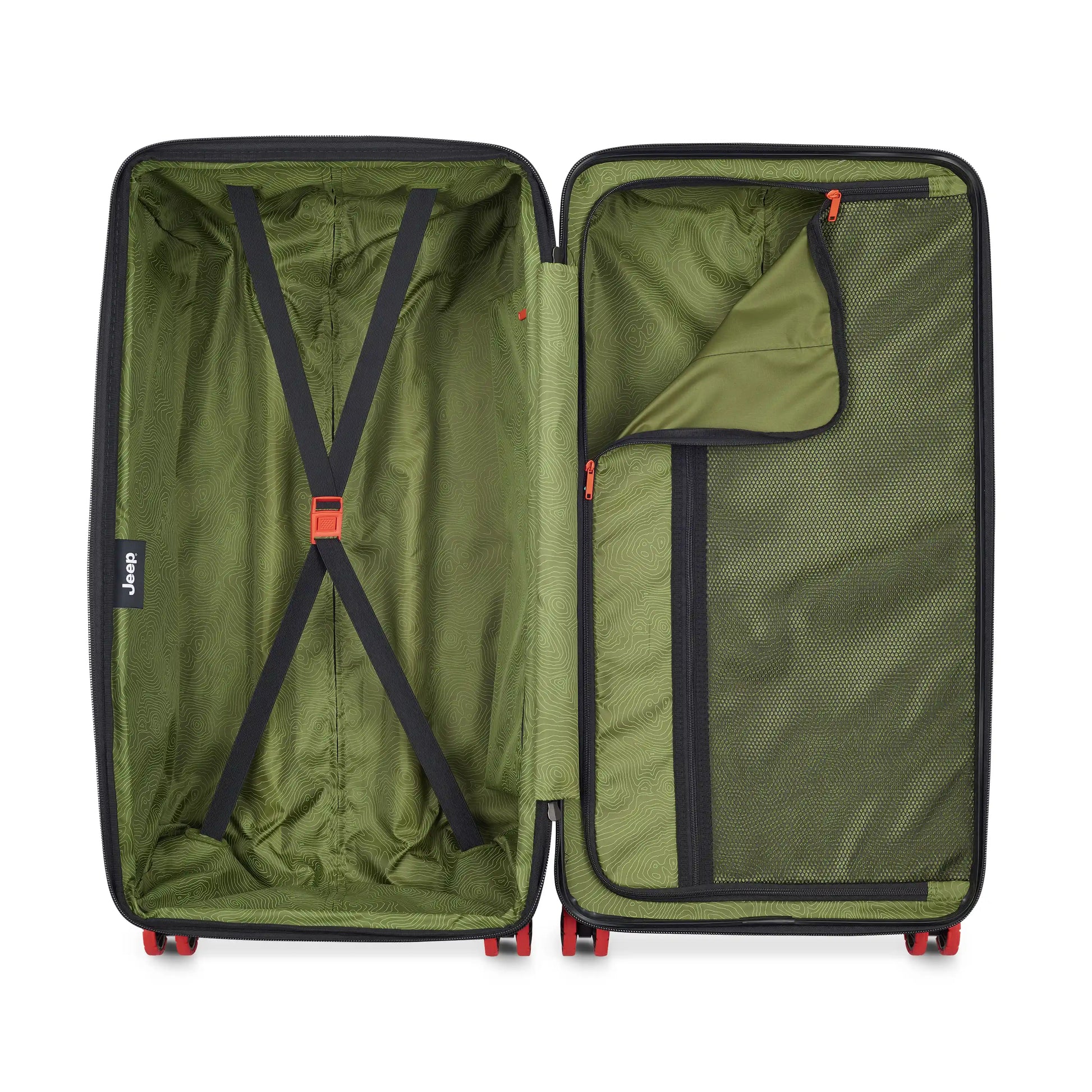 Delsey Jeep JH002B - Large Expandable Spinner Trunk - Chili Pepper Red