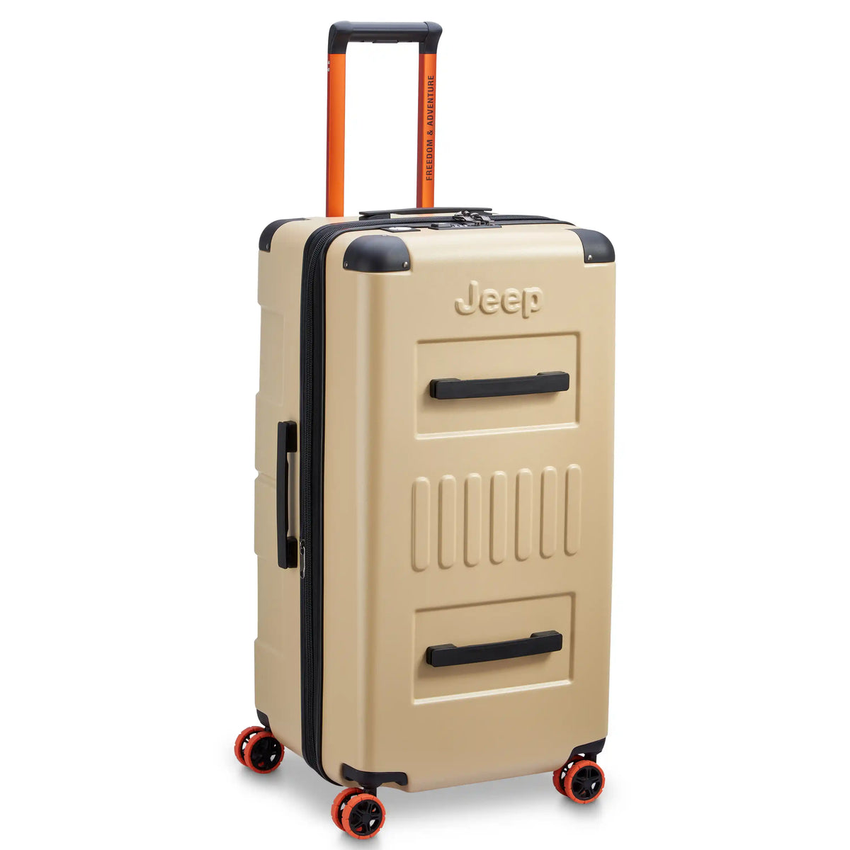 Delsey Jeep JH002B - Large Expandable Spinner Trunk - Warm Sand