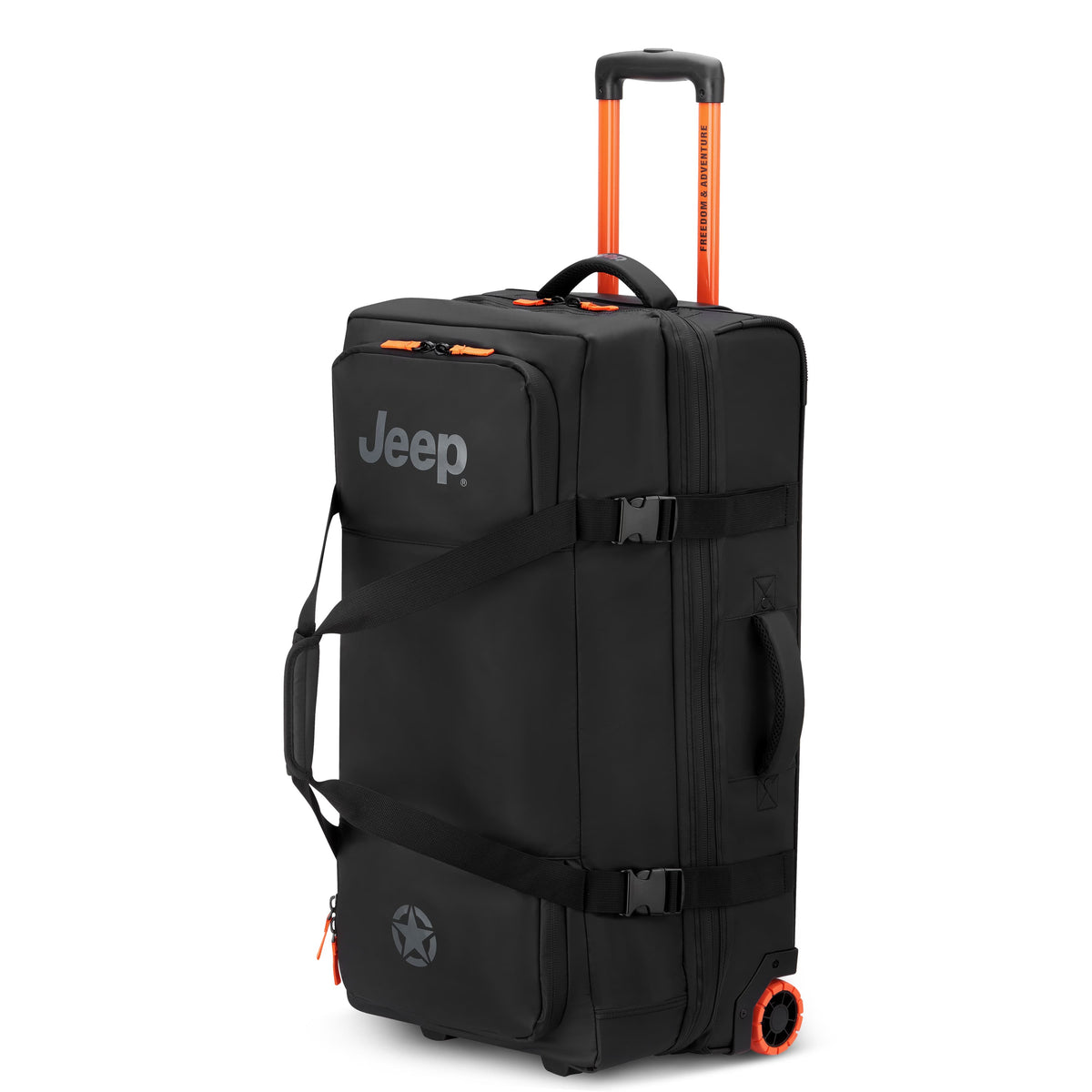 Delsey Jeep JS005A - Large Rolling Duffel Bag - Black