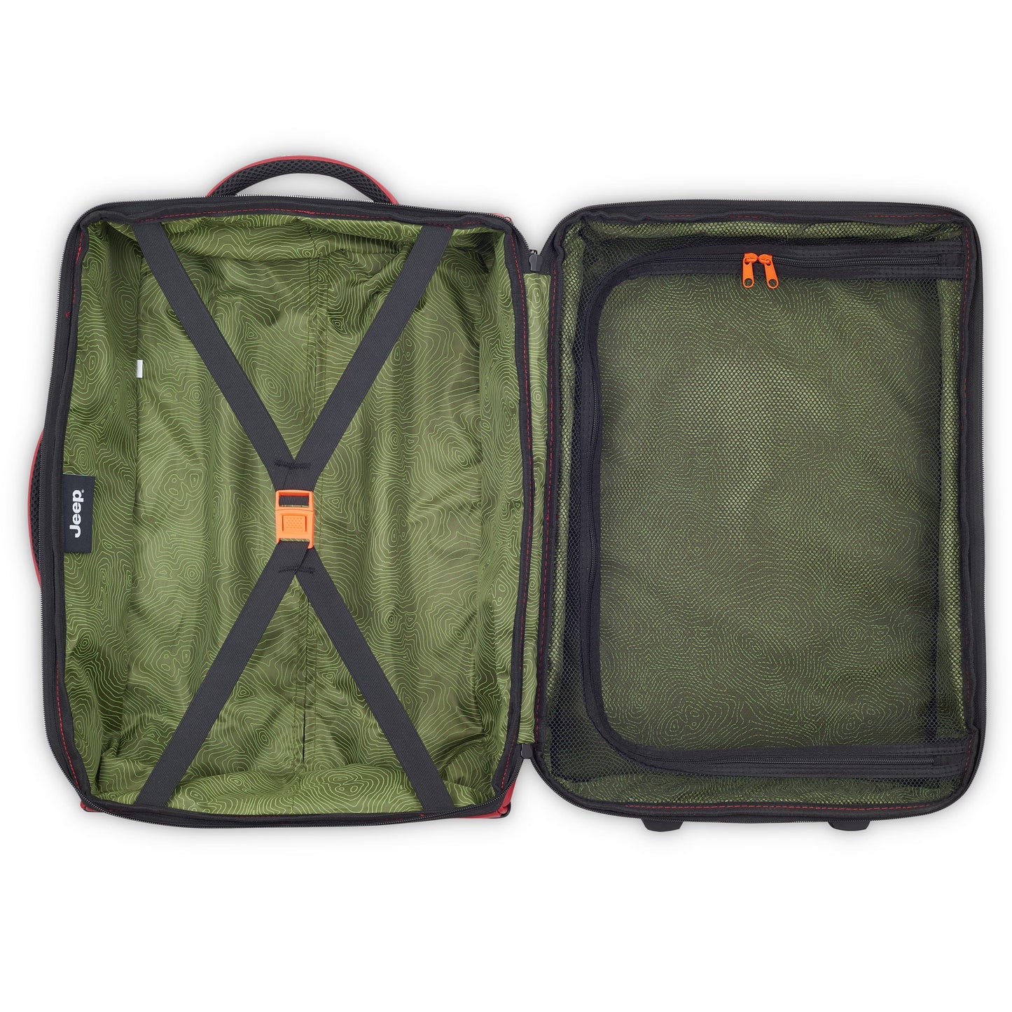 Delsey Jeep JS006B - Small Rolling Duffel Bag - Tomato Red
