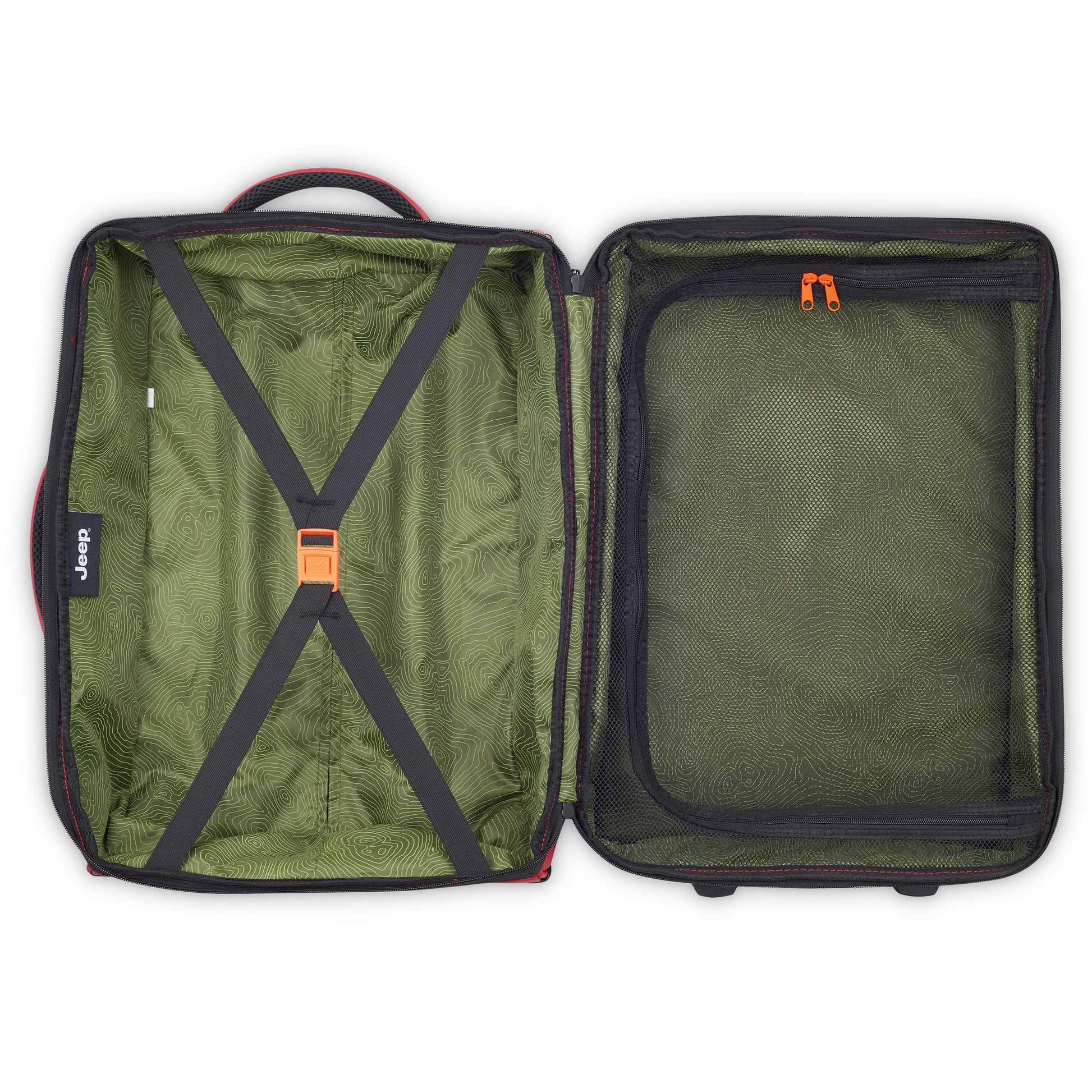 Delsey Jeep JS006B - Small Rolling Duffel Bag - Tomato Red