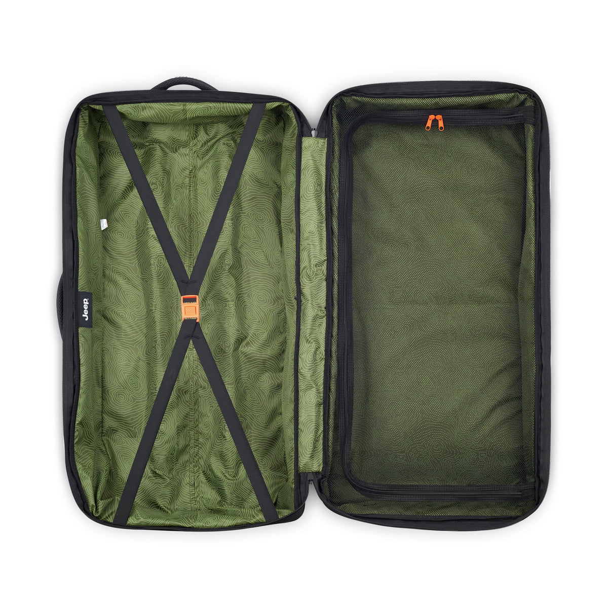 Delsey Jeep JS006B - Large Rolling Duffel Bag - Black