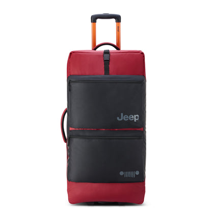 Delsey Jeep JS006B - Large Rolling Duffel Bag - Tomato Red
