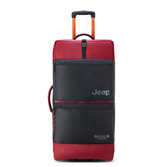Delsey Jeep JS006B - Large Rolling Duffel Bag - Tomato Red