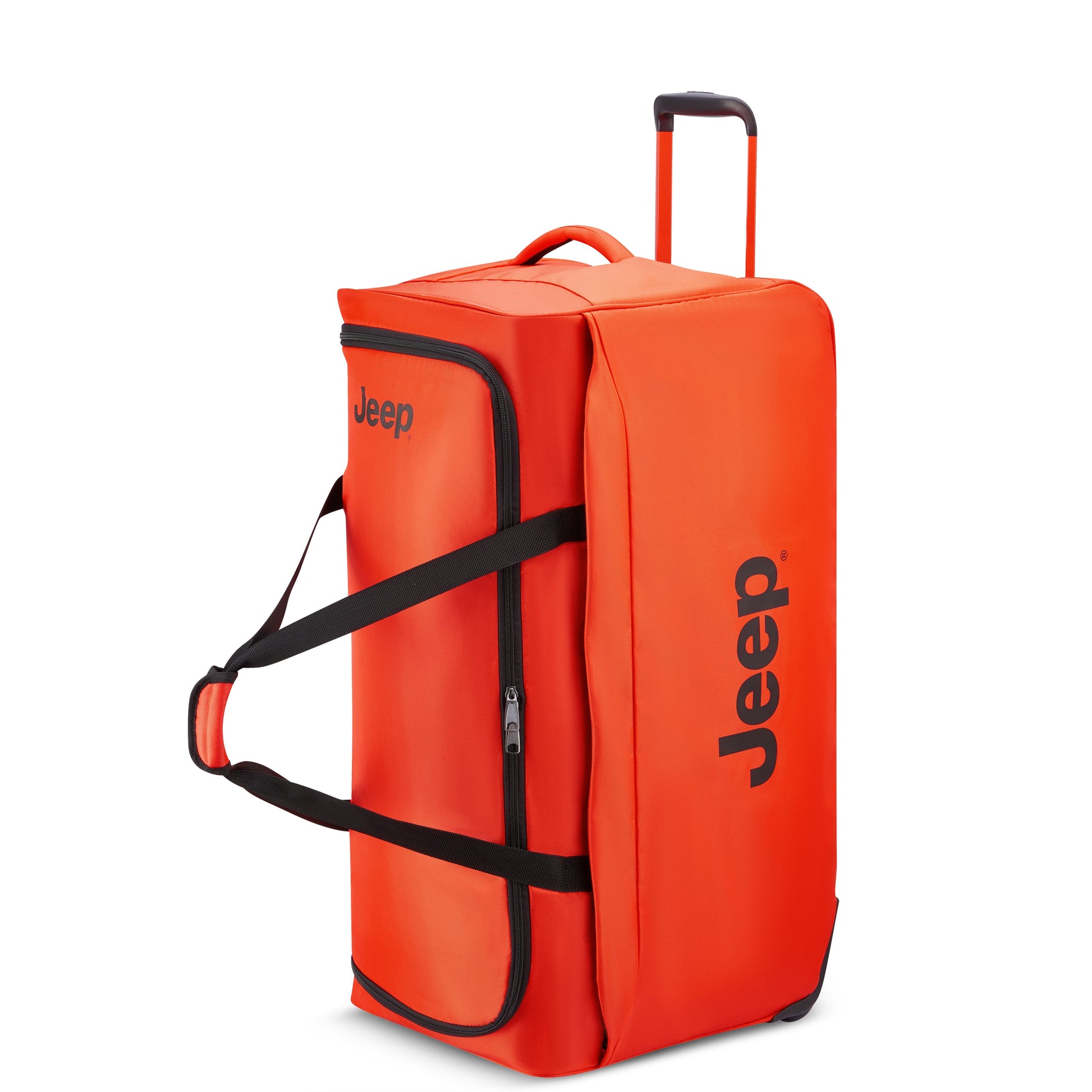 Delsey Jeep JS009D - Large Rolling Duffle Bag - Bright Orange