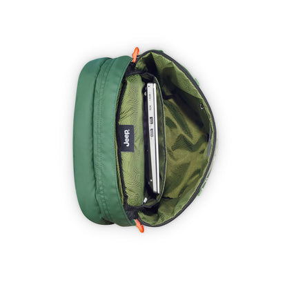 Delsey Jeep JS013C - Cylindrical Laptop Backpack - Elm Green
