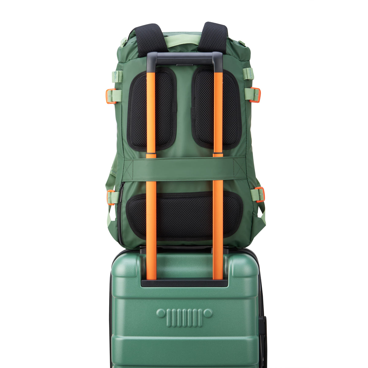 Delsey Jeep JS013C - Cylindrical Laptop Backpack - Elm Green