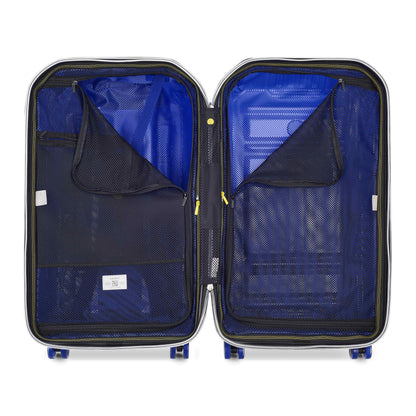 Delsey Rempart - Translucent Medium Trunk Expandable Spinner - Translucent Blue