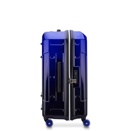 Delsey Rempart - Translucent Medium Trunk Expandable Spinner - Translucent Blue