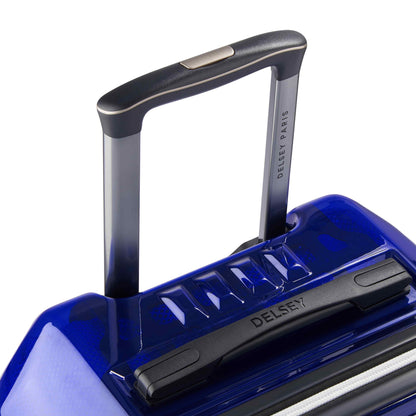 Delsey Rempart - Translucent Medium Trunk Expandable Spinner - Translucent Blue