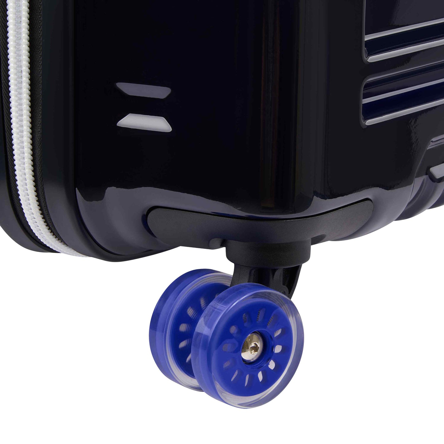 Delsey Rempart - Translucent Medium Trunk Expandable Spinner - Translucent Blue