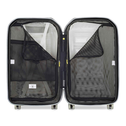 Delsey Rempart - Translucent Medium Trunk Expandable Spinner - Translucent Blue