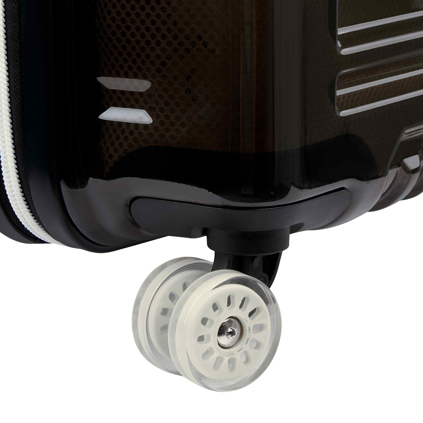 Delsey Rempart - Translucent Medium Trunk Expandable Spinner - Translucent Blue