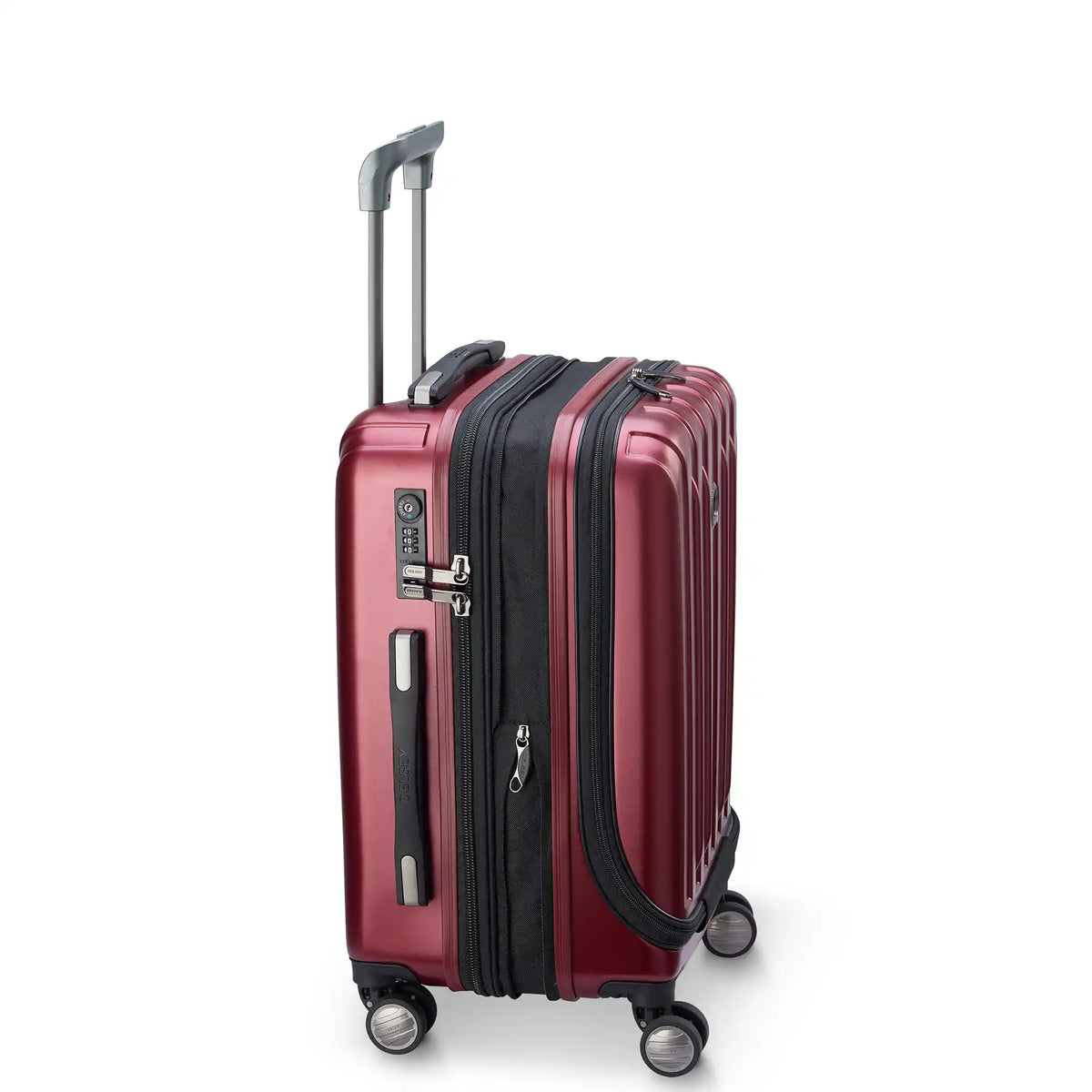 Delsey TITANIUM - Carry-On Expandable Spinner With Laptop Pocket - Red