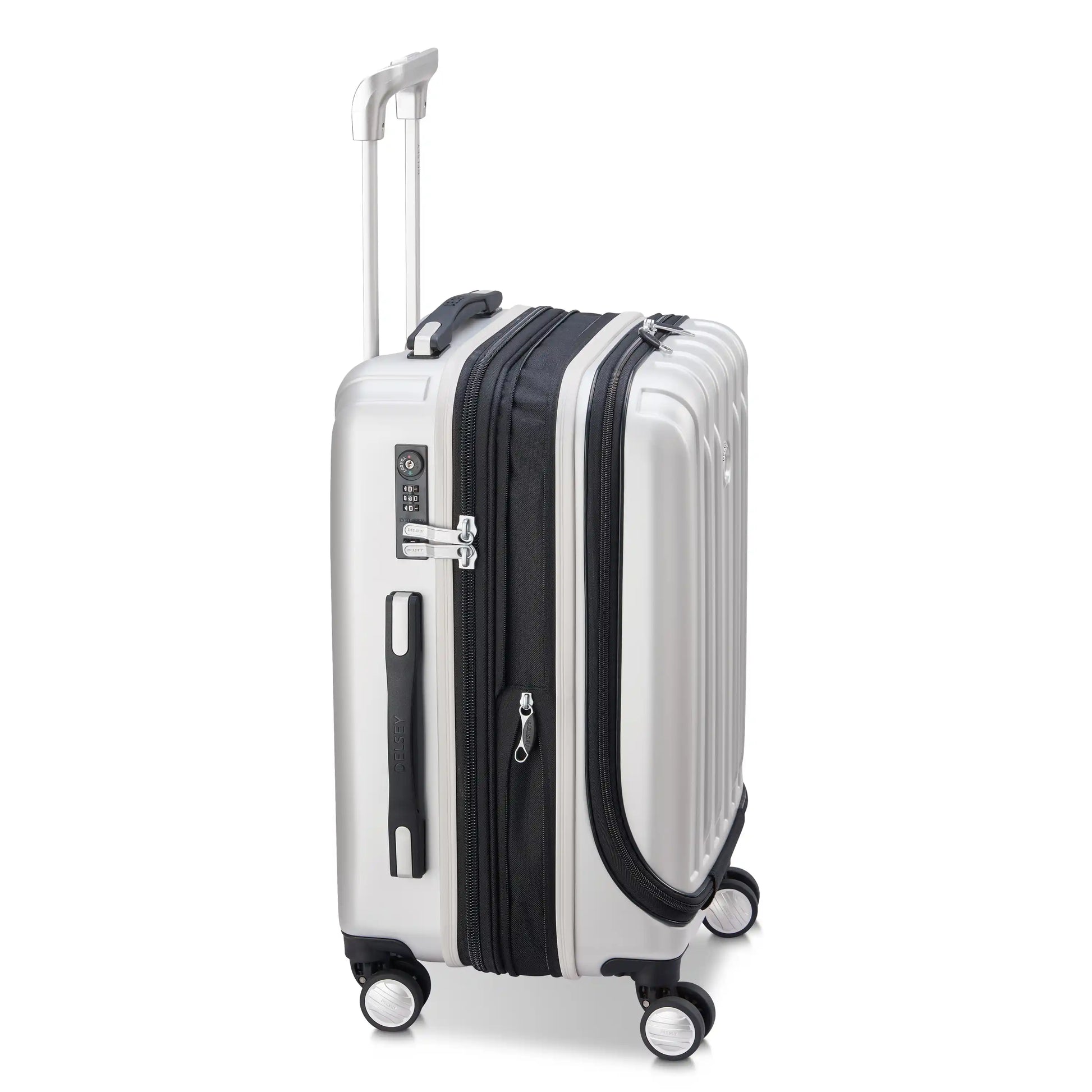 Delsey TITANIUM - Carry-On Expandable Spinner With Laptop Pocket - Silver